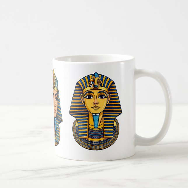 Caneca De Café Máscara Dourada do Faraó Tutancâmon (Direita)