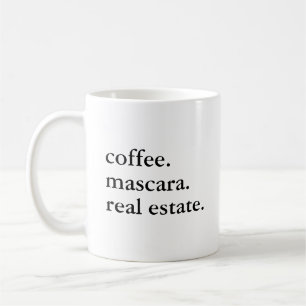 Caneca De Café Mascara E Agente Imobiliário Mãe Engraçado