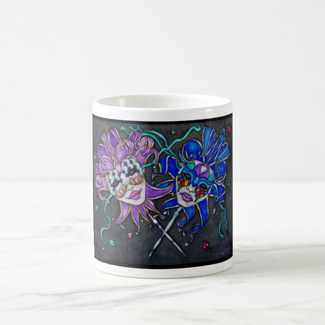 Caneca De Café Máscaras de Bobo da Comédia/Tragédia (Centro)