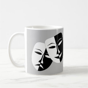 Caneca De Café Máscaras de Comédia e Teatro de Tragédia Muito Leg