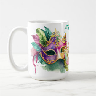 CANECA DE CAFÉ MÁSCARAS MARDI GRAS COLORIDAS