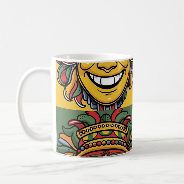 Caneca De Café Máscaras Sorridentes (Esquerda)