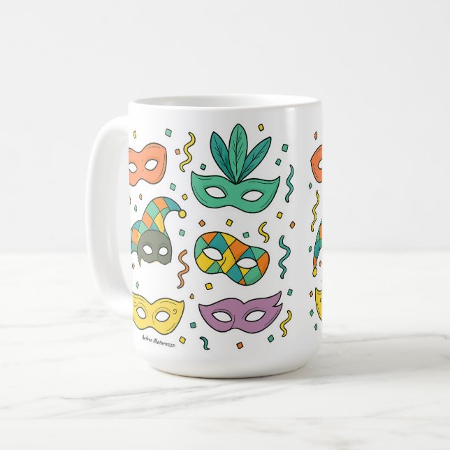 Caneca De Café Máscaras Voadoras (Frente Esquerda)