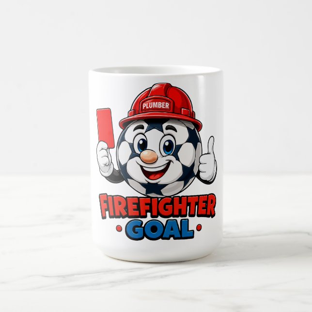 Caneca De Café Mascote Árbitro de Futebol Bombeiro (Centro)
