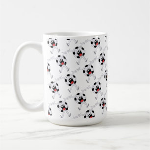 Caneca De Café Mascote Bola de Futebol Risonha