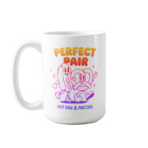 Mascote de Cachorro Quente e Pretzel Vintage - Ret