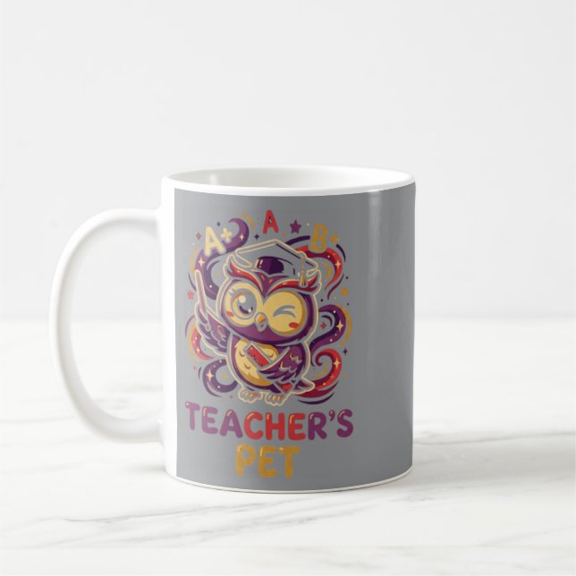 Caneca De Café Mascote de professores de coruja inteligente Gradu (Esquerda)