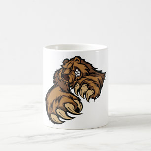 Caneca De Café Mascote Garra de Urso Pardo