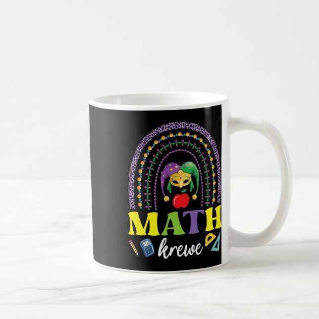Caneca De Café Mask Miçanga Rainbow Mardi Gras Math Krewe Profess (Direita)
