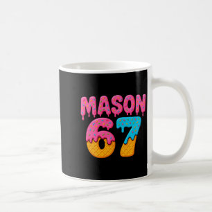 Caneca De Café Mason 67 meme de sorvete engraçado seis sete mason