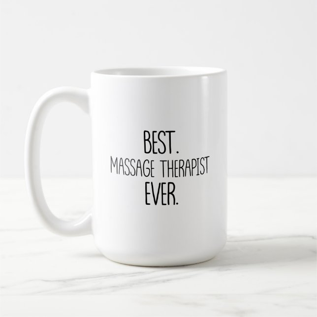 Caneca De Café Massage Therapist Mug, Melhor Terapista de Massage (Esquerda)