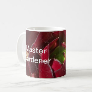 Caneca De Café Master Gardener Red Succulent Photo Landscaper