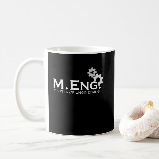 Caneca De Café Master of Engineering Ingenieur M.Eng. Abschluss A (Com Donut)