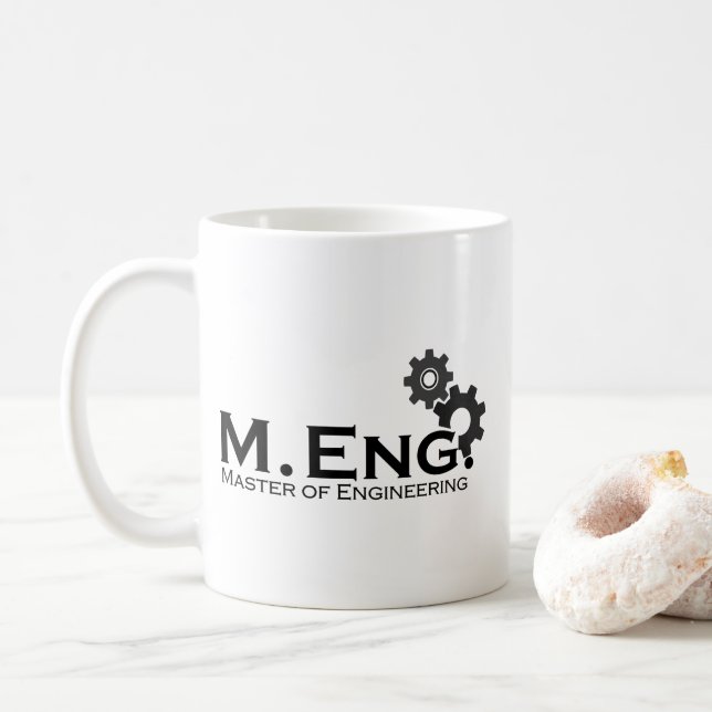 Caneca De Café Master of Engineering mit Zahnrad (Com Donut)