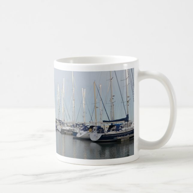 Caneca De Café Mástiles Iluminados pelo Sol (Direita)