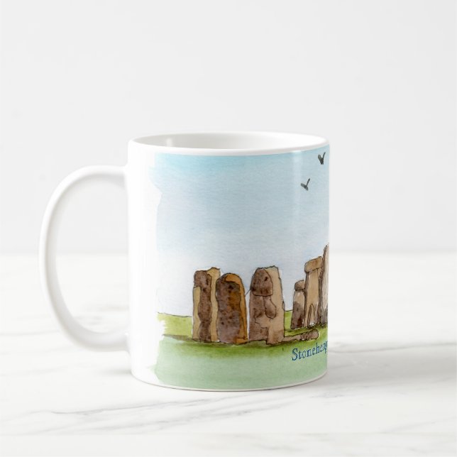 Caneca De Café Mata cerâmica com design Stonehenge (Esquerda)