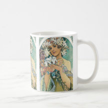 Mata de café com Mucha design