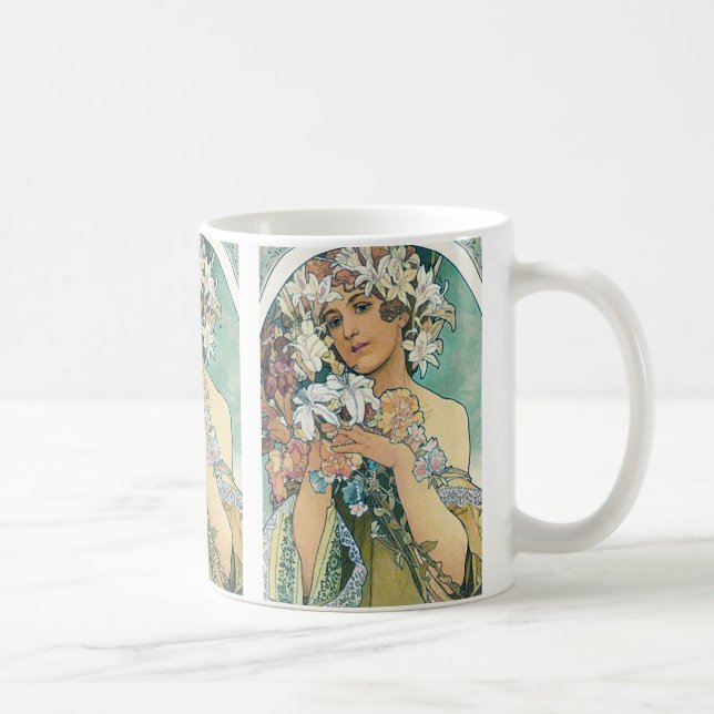 Caneca De Café Mata de café com Mucha design (Direita)