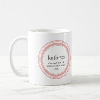Caneca De Café Mata de café de solteira personalizada rosa
