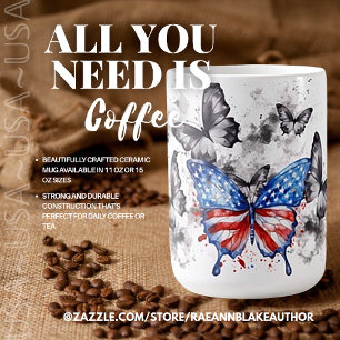 Caneca De Café Mata de cerâmica patriótica americana