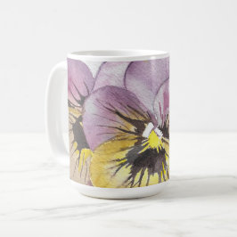 Caneca De Café Mata de flor de aquarela