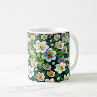 Caneca De Café Mata de flores com flores de morango silvestre