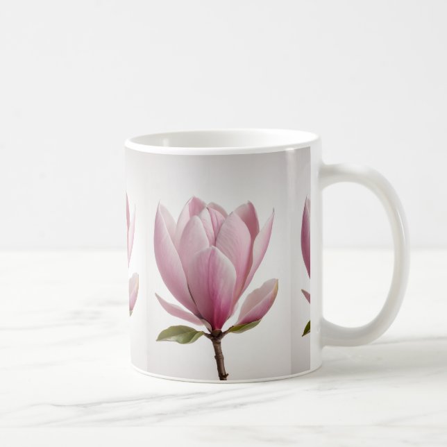 Caneca De Café Mata de flores de magnólia rosa (Direita)