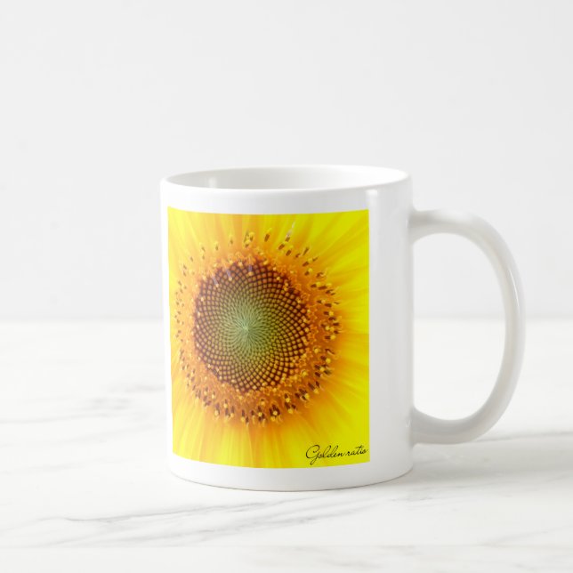 Caneca De Café Mata de girassol com relação de ouro (Direita)