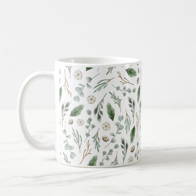 Caneca De Café Mata de Natal Verde Florestal (Esquerda)