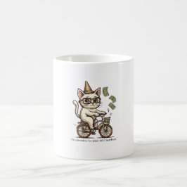 Caneca De Café Mata-Gato Mísquida - Gato Engraçado De Estilo Vint