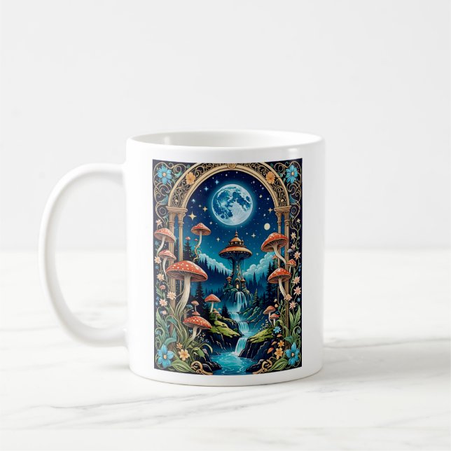 Caneca De Café Mata Mágica Fantasia Lua (Esquerda)