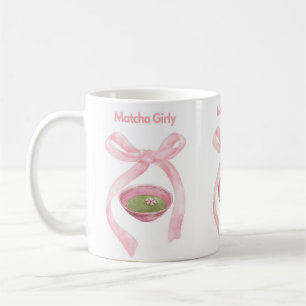 Caneca De Café Matcha, Arco Coquette, Arco Rosa, Matcha Girly, Ma