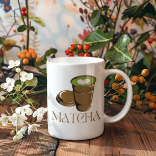 Caneca De Café Matcha Boba Tea