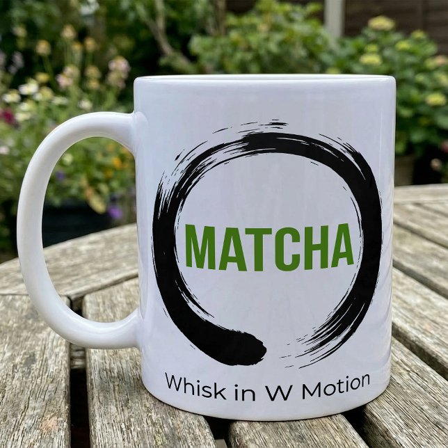 Caneca De Café Matcha Enso Círculo Batedeira com Movimento W (Criador carregado)