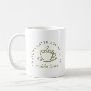 Caneca De Café Matcha latte amantes do clube verde
