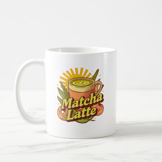Caneca De Café Matcha Latte Mug, Chá Verde (Esquerda)