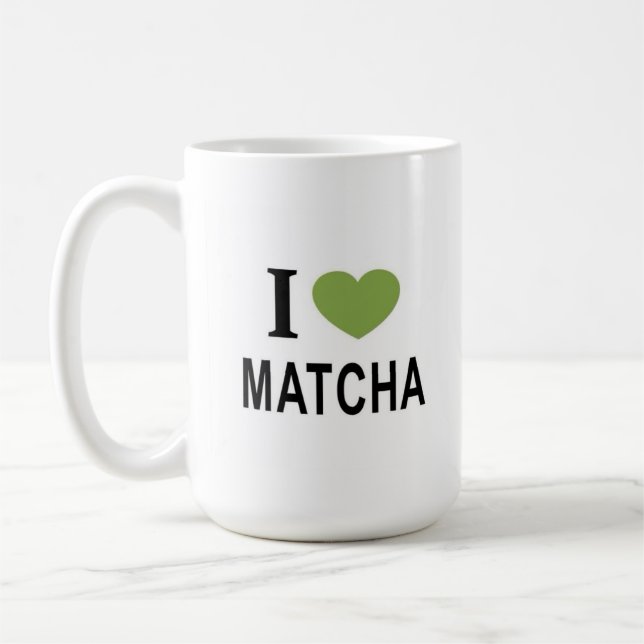Caneca De Café Matcha Lover Mug – Cute Green Tea Aesthetic Cup (Esquerda)