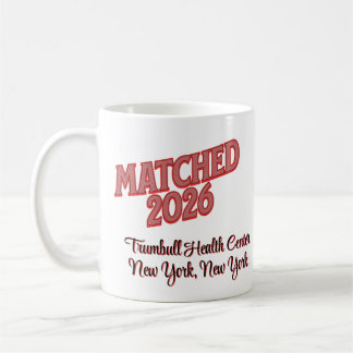 Caneca De Café Matched 2026 Personalized Residency Match Day Gift