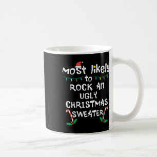 Caneca De Café Matchi Da Família Xmas De Natal Feia Do Rock Mais