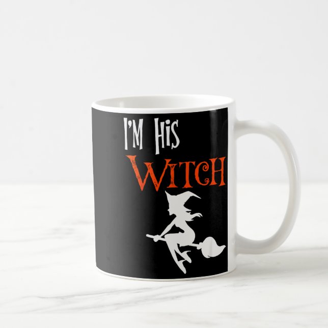 Caneca De Café Matching Halloween I'm His Witch_i'm Her Boo Coupl (Direita)