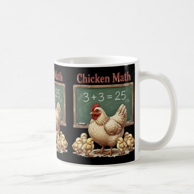 Caneca De Café Matemática das Galinhas Equação Loira do Quadro-ne (Direita)