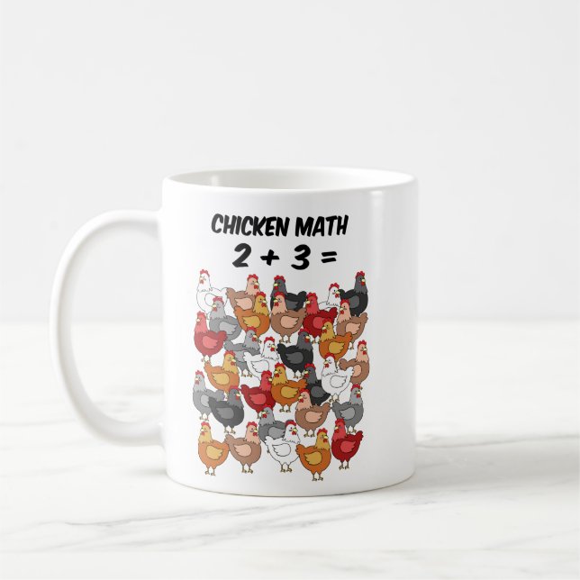Caneca De Café Matemática dos frangos (Esquerda)