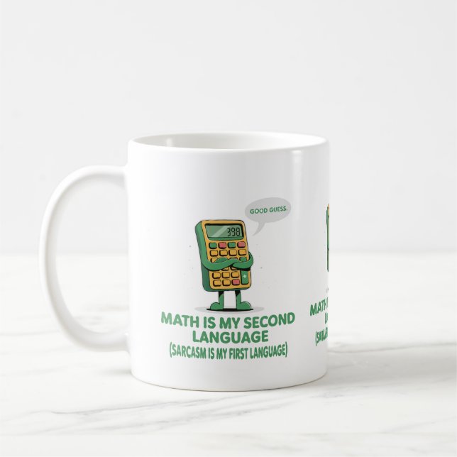 Caneca De Café Matemática é minha segunda língua - Calculadora en (Esquerda)
