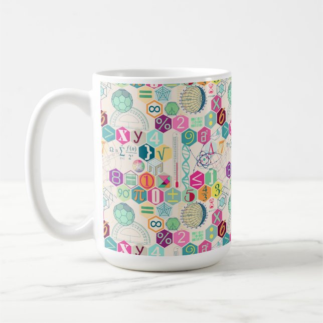 Caneca De Café Matemática em cor (Rosa) (Esquerda)