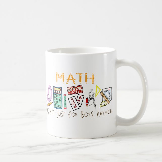 Caneca De Café Matemática: Não é apenas para meninos Anymore (Direita)
