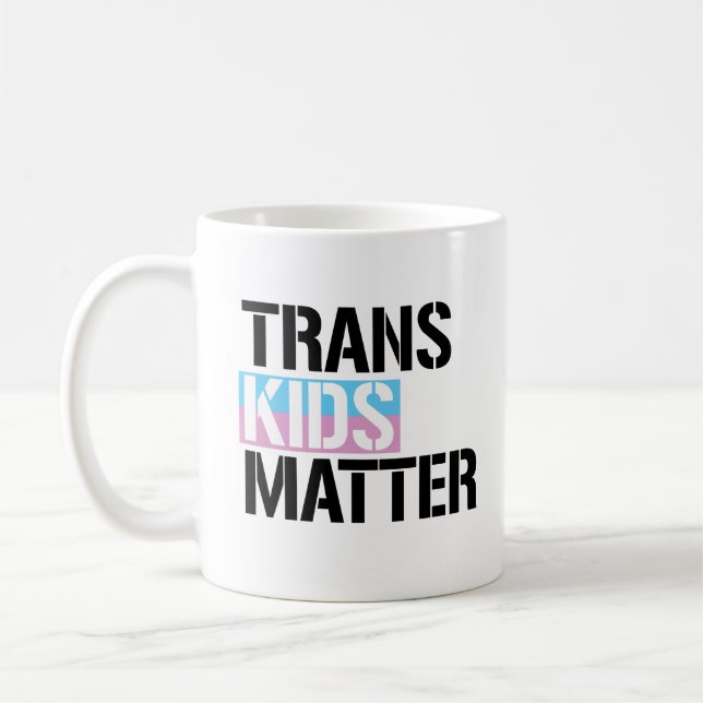 Caneca De Café Matéria de Crianças Trans (Esquerda)