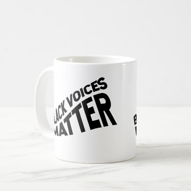 Caneca De Café Matéria do Black Voices (Frente Esquerda)