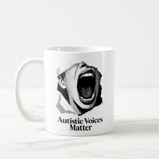 Caneca De Café Matéria do Vozes Autistas | Design de Gritar de de