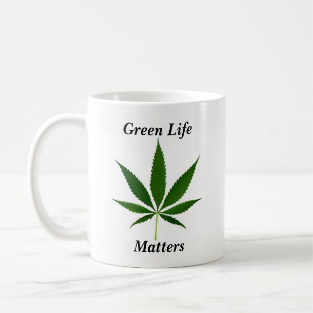 Caneca De Café Matérias verdes da vida (Esquerda)