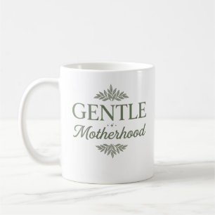 Caneca De Café Maternidade Suave Tipografia Botânica Minimalista